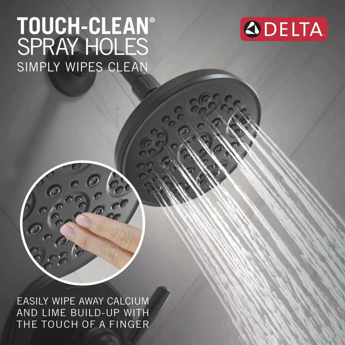 DELTA Roe Monitor 14 Series Tub and Shower — Matte Black