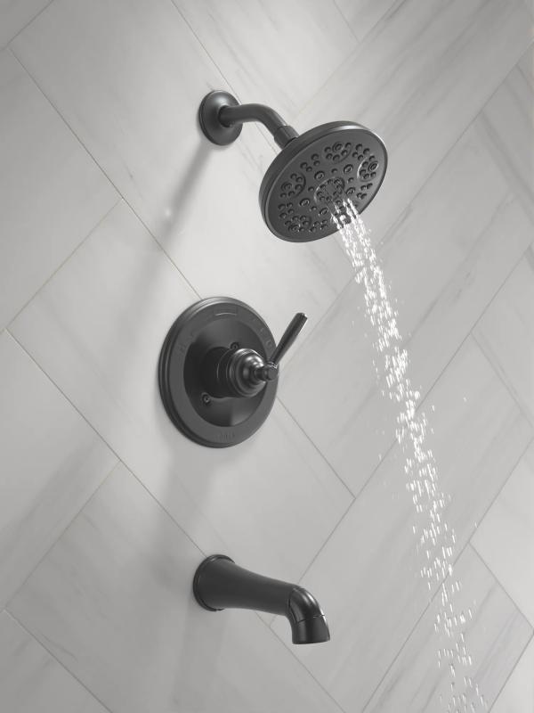 DELTA Roe Monitor 14 Series Tub and Shower — Matte Black