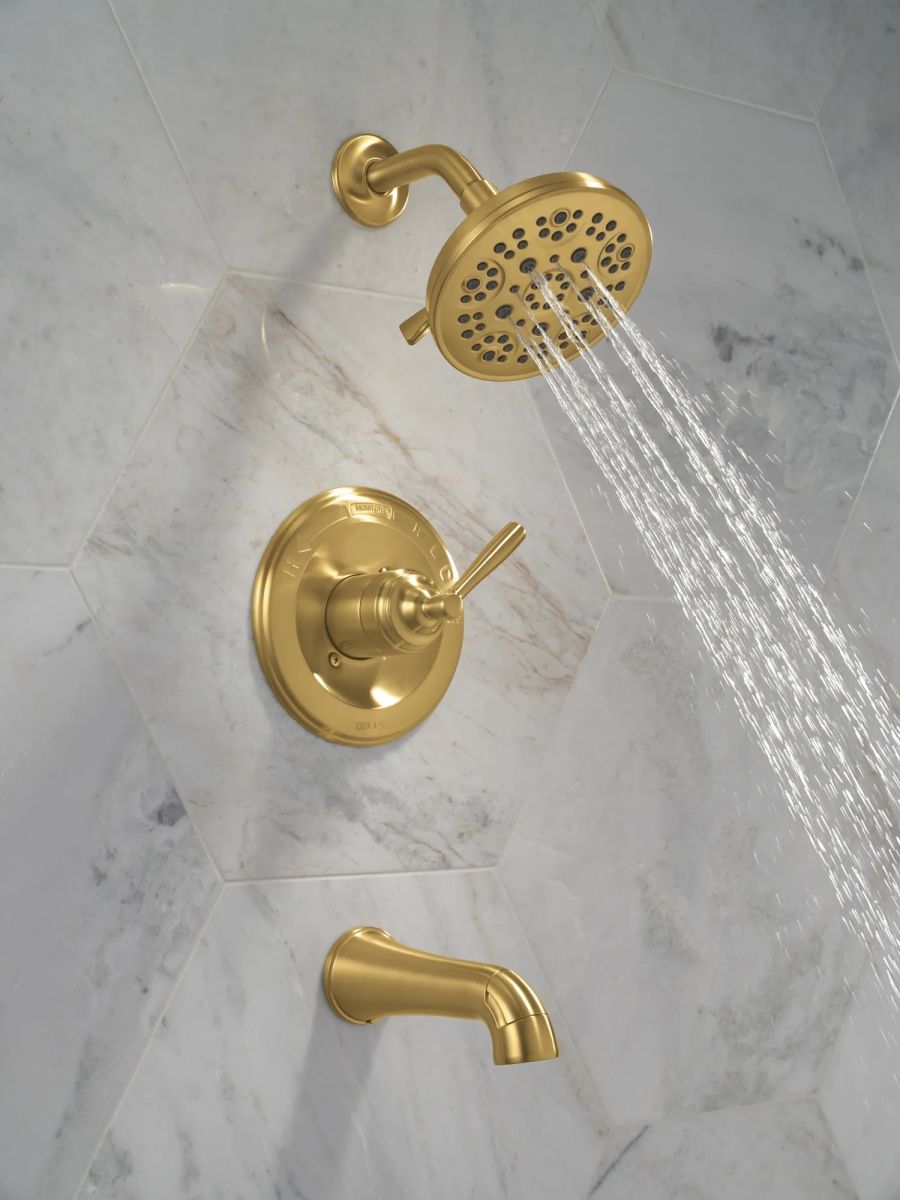 DELTA Roe Monitor 14 Series Tub and Shower — Brushed Gold