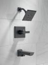 DELTA Pivotal Monitor 14 Series H2OKINETIC Tub and Shower Trim — Matte Black