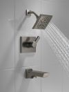 DELTA Pivotal Monitor 14 Series H2OKINETIC Tub and Shower Trim — Lumicoat® Black Stainless