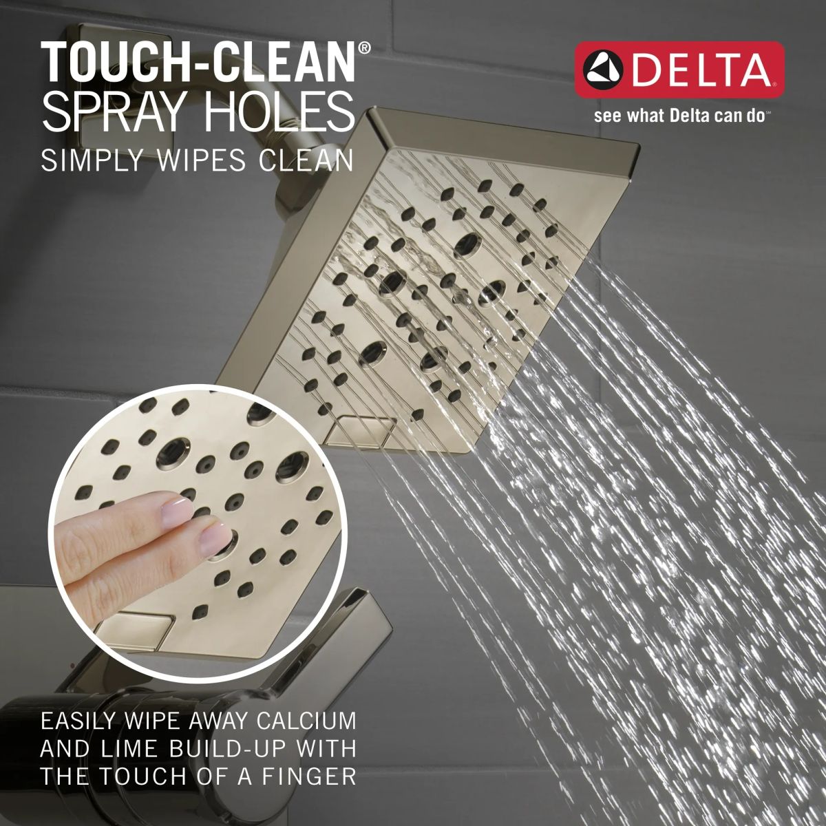 DELTA Pivotal Monitor 14 Series H2OKINETIC Tub and Shower Trim — Lumicoat® Polished Nickel