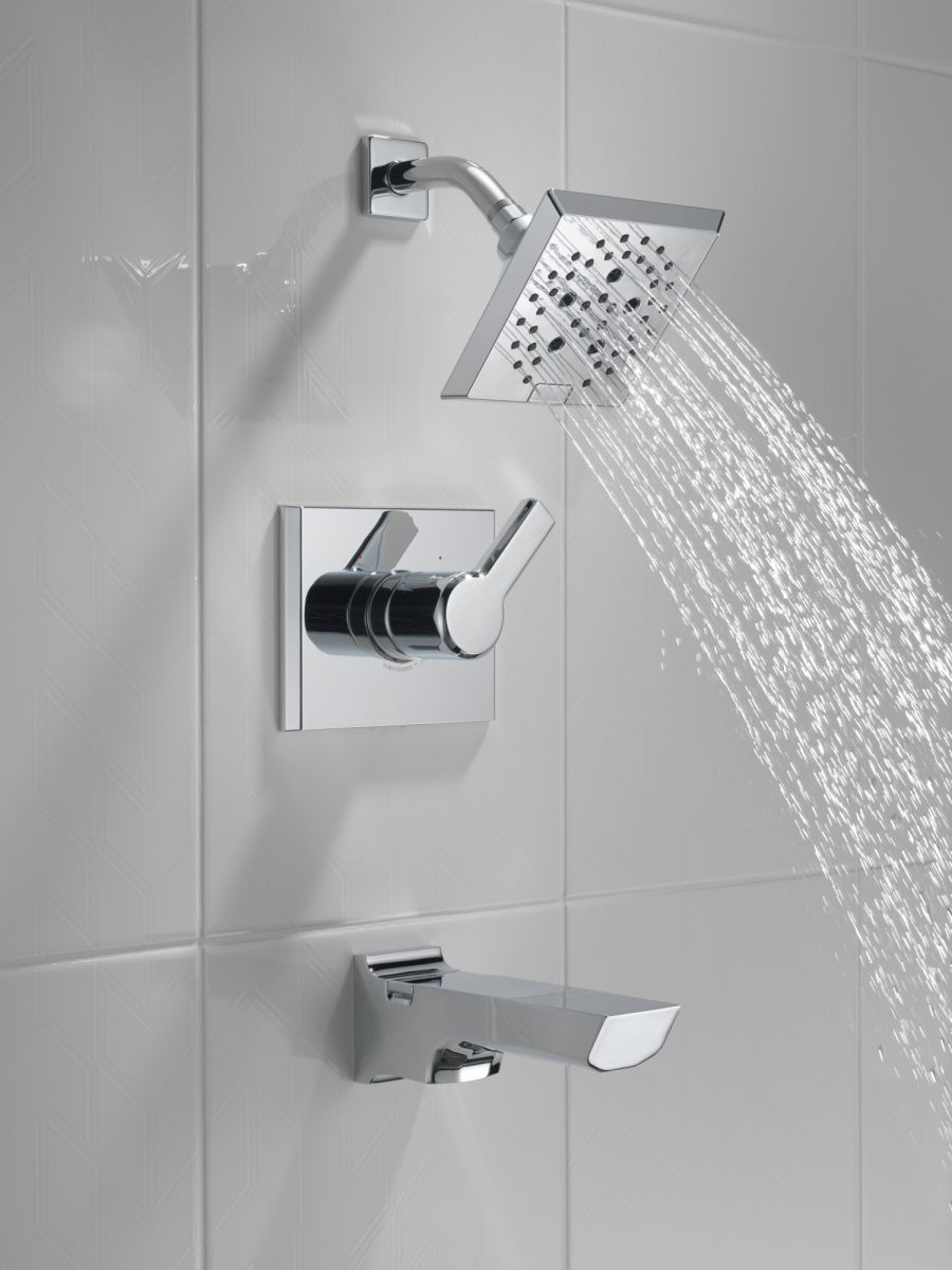 DELTA Pivotal Monitor 14 Series H2OKINETIC Tub and Shower Trim — Lumicoat® Chrome