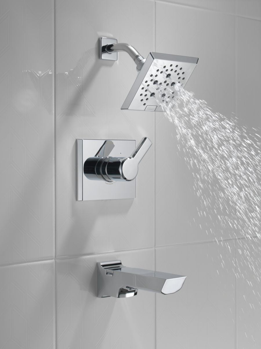 DELTA Pivotal Monitor 14 Series H2OKINETIC Tub and Shower Trim — Lumicoat® Chrome
