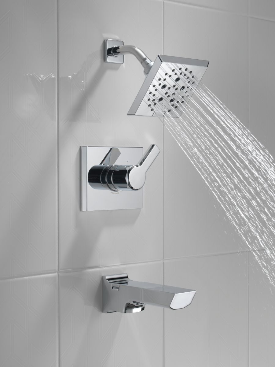 DELTA Pivotal Monitor 14 Series H2OKINETIC Tub and Shower Trim — Lumicoat® Chrome
