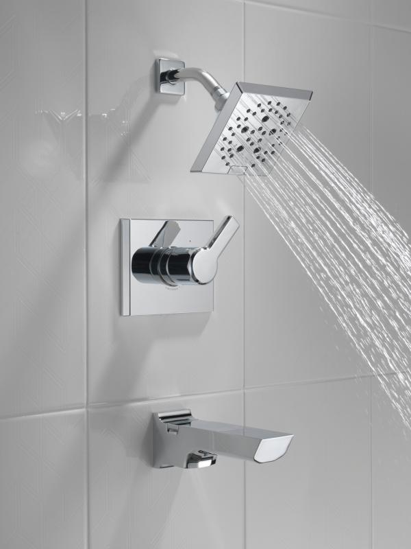 DELTA Pivotal Monitor 14 Series H2OKINETIC Tub and Shower Trim — Lumicoat® Chrome