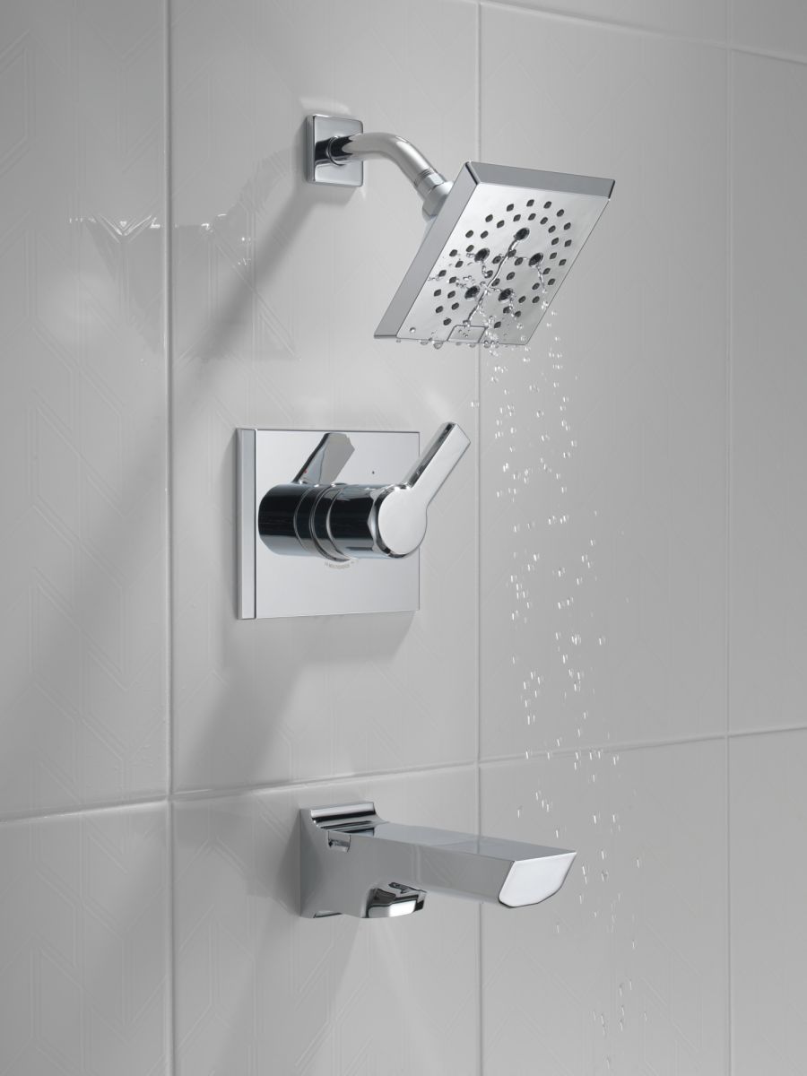 DELTA Pivotal Monitor 14 Series H2OKINETIC Tub and Shower Trim — Lumicoat® Chrome