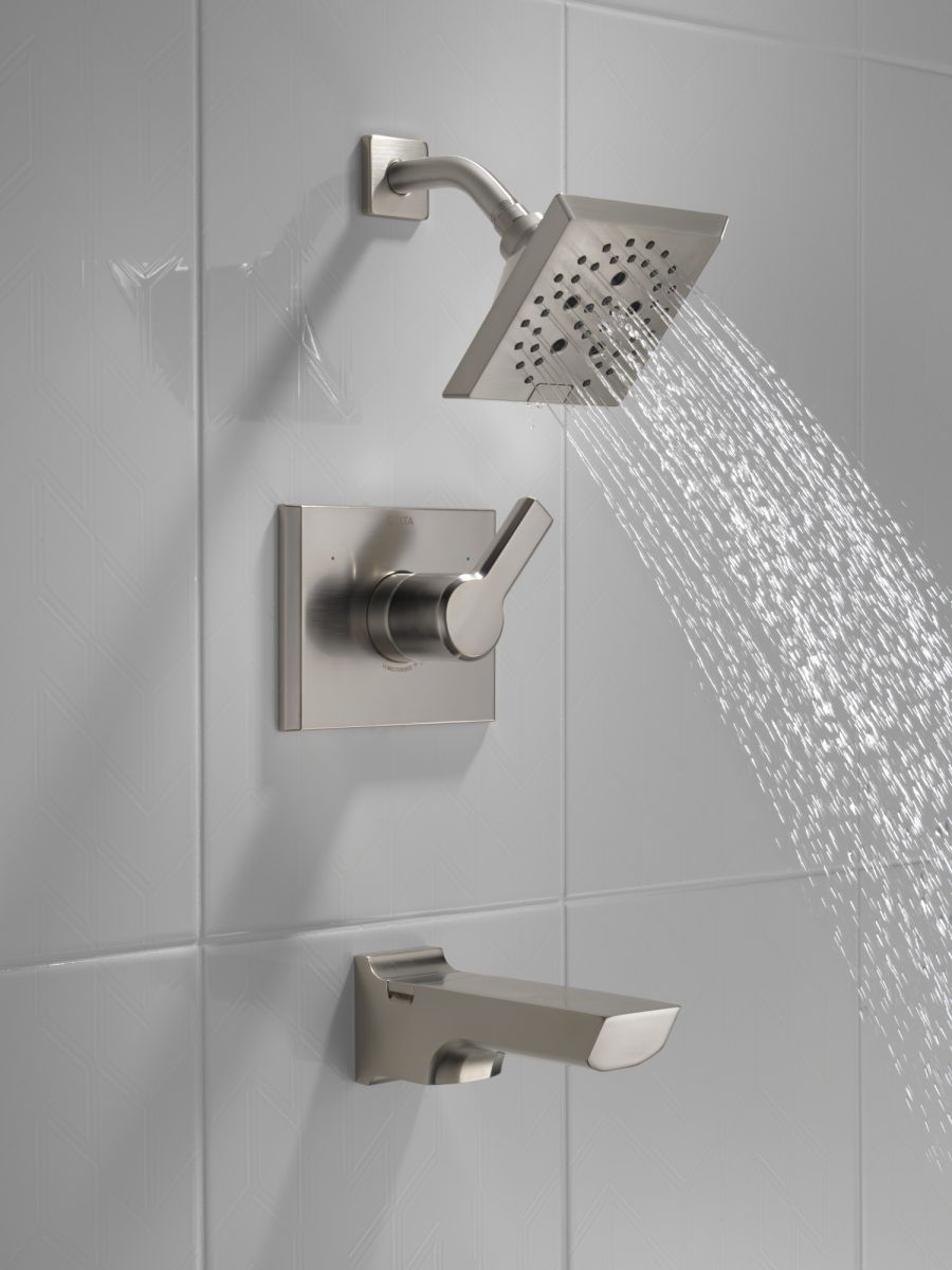 DELTA Pivotal Monitor 14 Series H2OKINETIC Tub and Shower Trim — Lumicoat® Stainless