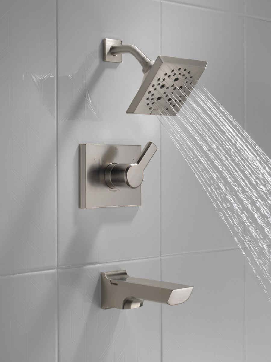 DELTA Pivotal Monitor 14 Series H2OKINETIC Tub and Shower Trim — Lumicoat® Stainless