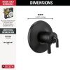 DELTA Kayra Monitor 17 Series Valve Trim Only — Matte Black