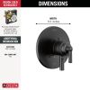 DELTA Saylor Monitor 17 Series Valve Trim Only — Matte Black