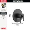 DELTA Altado Monitor 17 Series Valve Only Trim — Matte Black