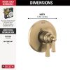 DELTA Dorval Monitor 17 Series Valve Trim Only — Champagne Bronze