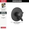 DELTA Trinsic Monitor 17 Series Valve Only Trim — Matte Black