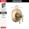 DELTA Broderick 17 Series Valve Only Trim — Lumicoat® Champagne Bronze