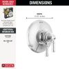 DELTA Broderick 17 Series Valve Only Trim — Lumicoat® Chrome