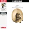 DELTA Tetra 17 Series Valve Only Trim — Lumicoat® Champagne Bronze
