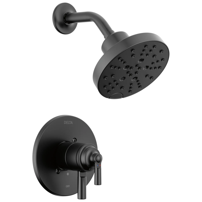 DELTA Saylor Monitor 17 Series Shower Trim — Matte Black