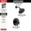 DELTA Saylor Monitor 17 Series Shower Trim — Matte Black
