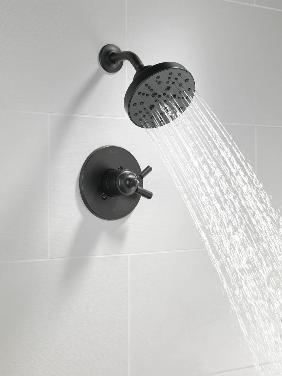 DELTA Saylor Monitor 17 Series Shower Trim — Matte Black