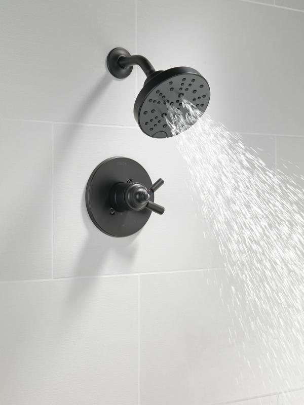 DELTA Saylor Monitor 17 Series Shower Trim — Matte Black