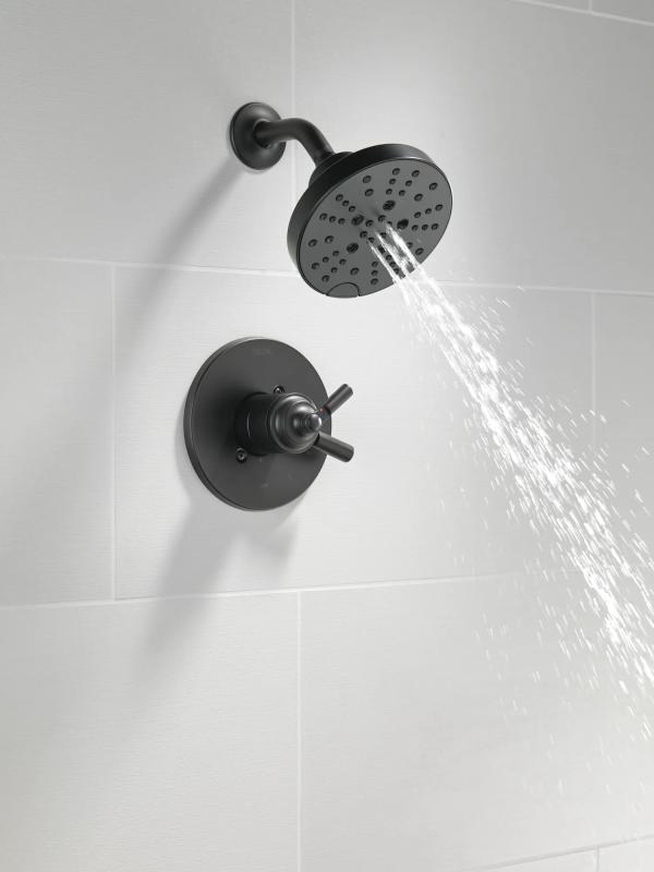 DELTA Saylor Monitor 17 Series Shower Trim — Matte Black