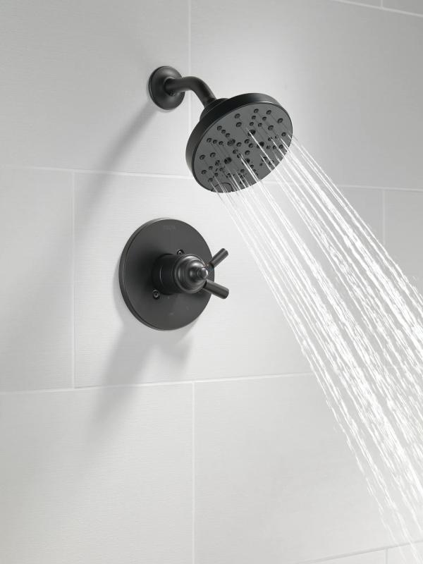 DELTA Saylor Monitor 17 Series Shower Trim — Matte Black