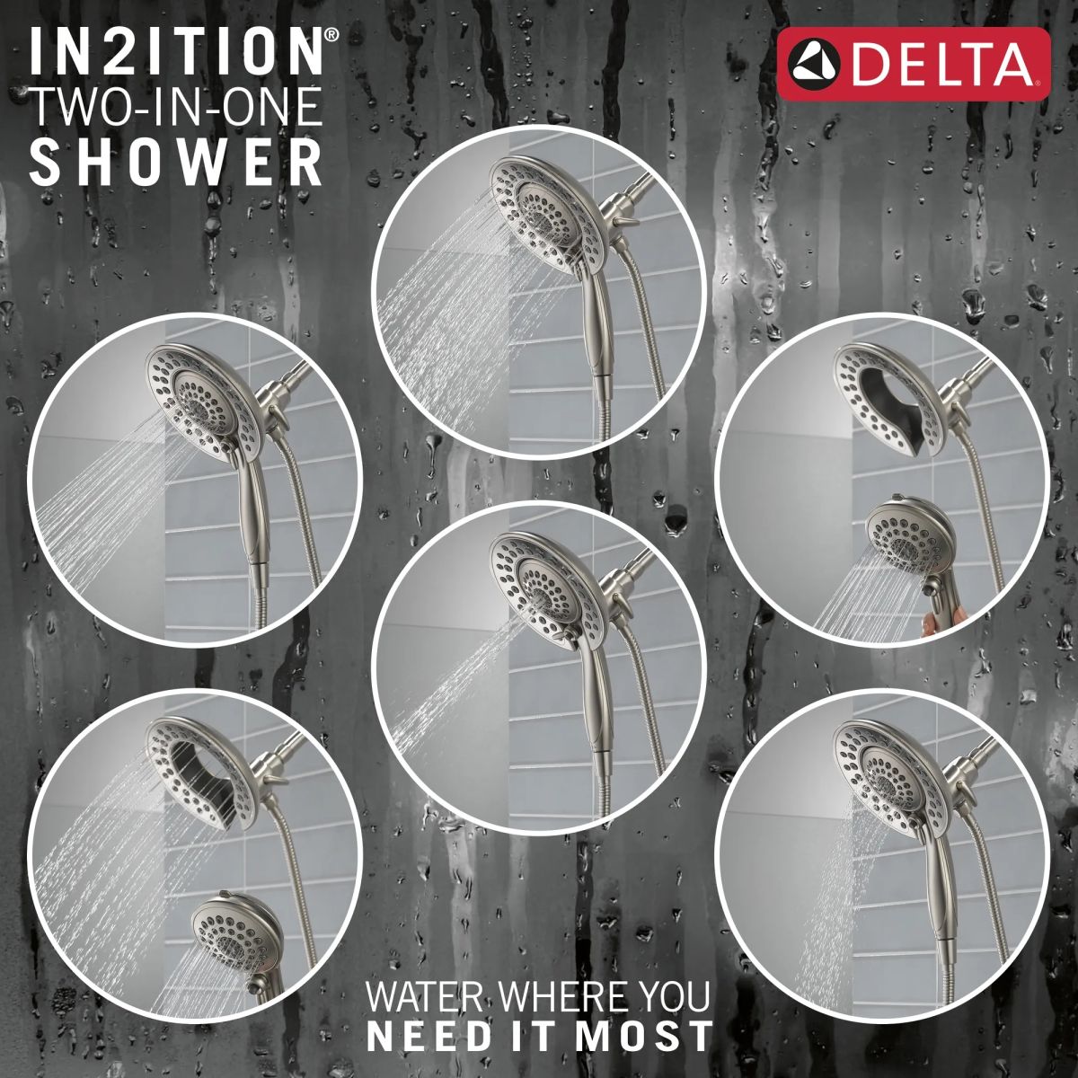 DELTA Saylor Monitor 17 Series Shower Trim with In2ition — Stainless