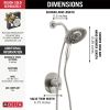 DELTA Saylor Monitor 17 Series Shower Trim with In2ition — Stainless