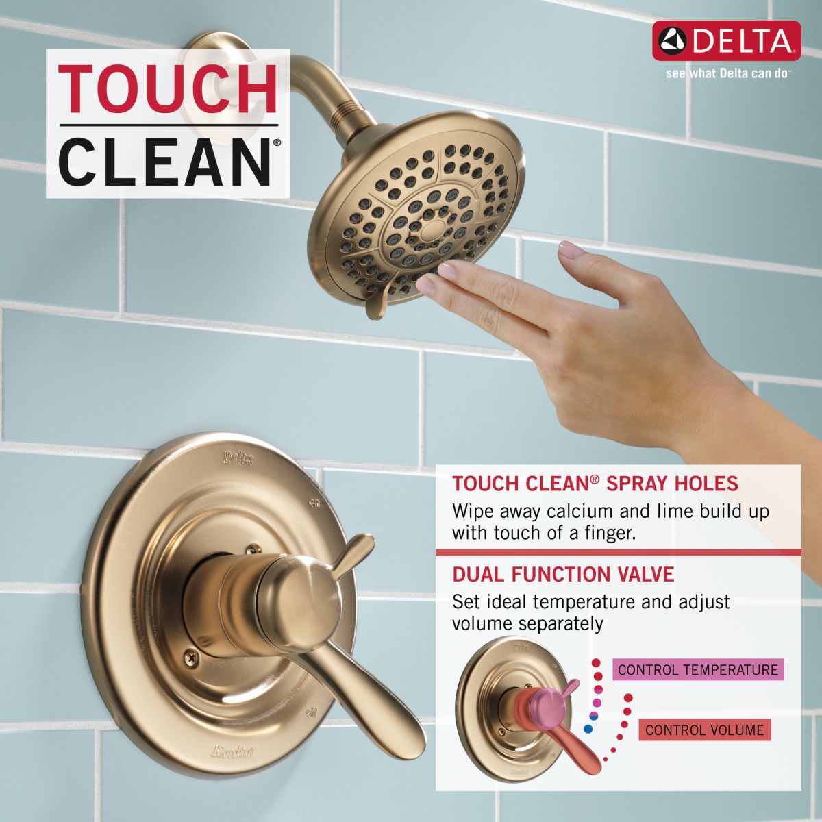 DELTA Lahara Monitor 17 Series Shower Trim — Champagne Bronze