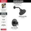 DELTA Altado Monitor 17 Series Shower Trim — Matte Black