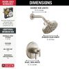 DELTA Altado Monitor 17 Series Shower Trim — Stainless