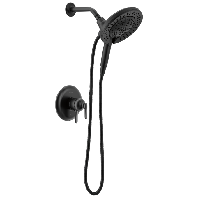 DELTA Bonacci 17 Series Shower Trim with In2ition Shower Head — Matte Black