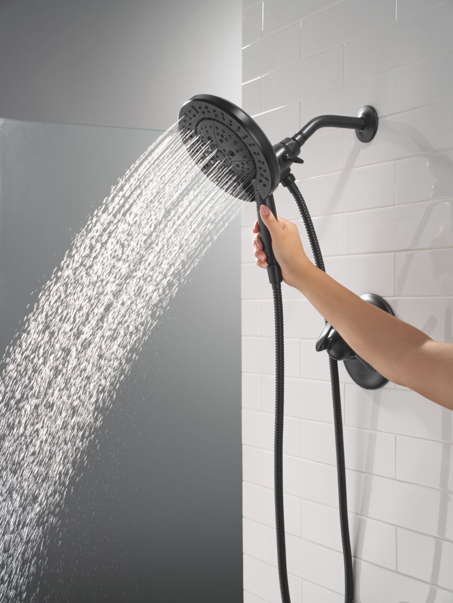 DELTA Bonacci 17 Series Shower Trim with In2ition Shower Head — Matte Black