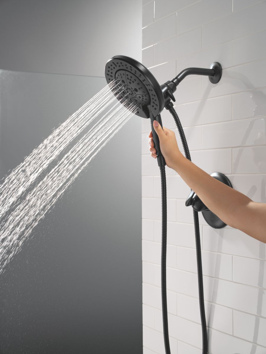 DELTA Bonacci 17 Series Shower Trim with In2ition Shower Head — Matte Black