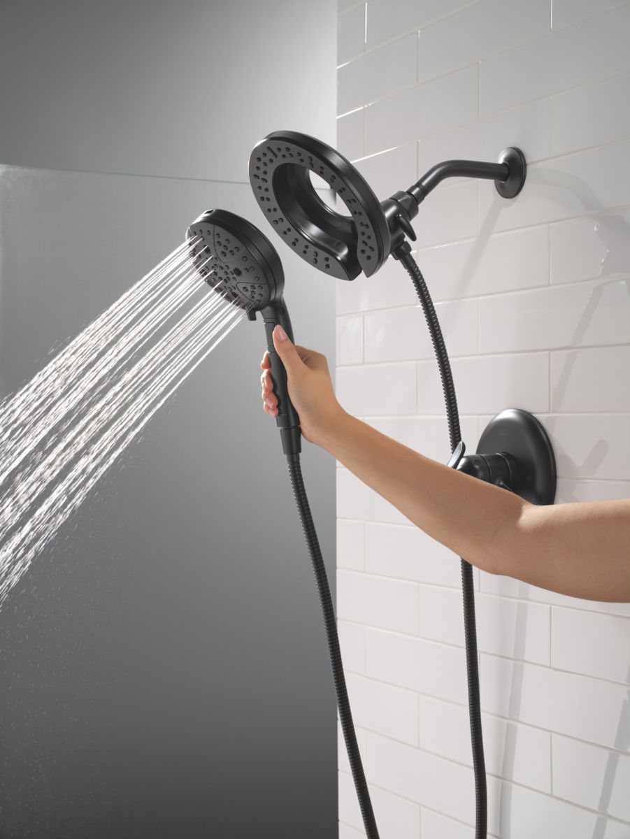 DELTA Bonacci 17 Series Shower Trim with In2ition Shower Head — Matte Black