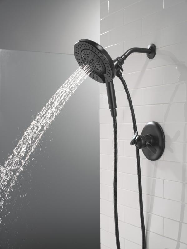DELTA Bonacci 17 Series Shower Trim with In2ition Shower Head — Matte Black