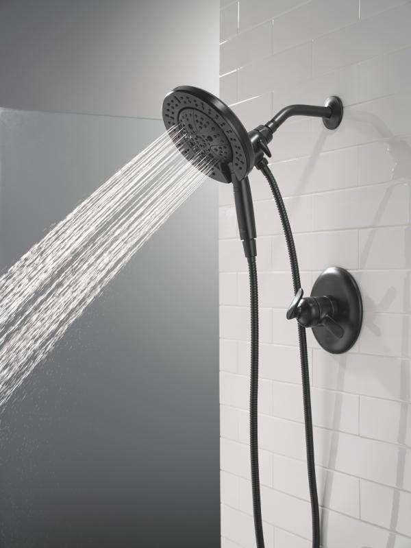 DELTA Bonacci 17 Series Shower Trim with In2ition Shower Head — Matte Black