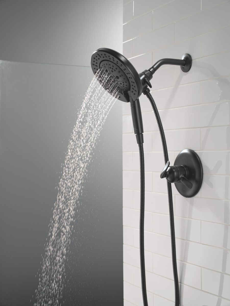 DELTA Bonacci 17 Series Shower Trim with In2ition Shower Head — Matte Black