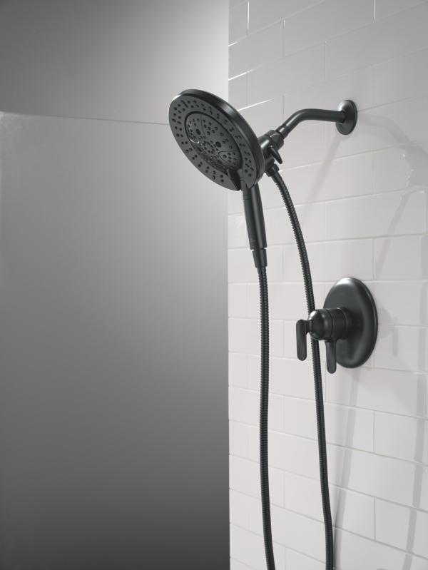 DELTA Bonacci 17 Series Shower Trim with In2ition Shower Head — Matte Black