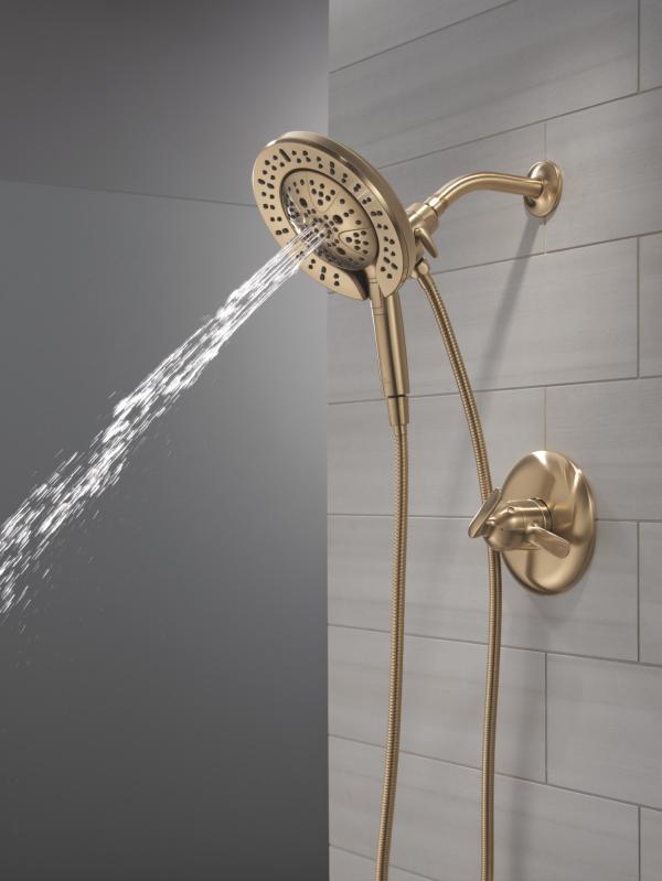 DELTA Bonacci 17 Series Shower Trim with In2ition Shower Head — Lumicoat® Champagne Bronze