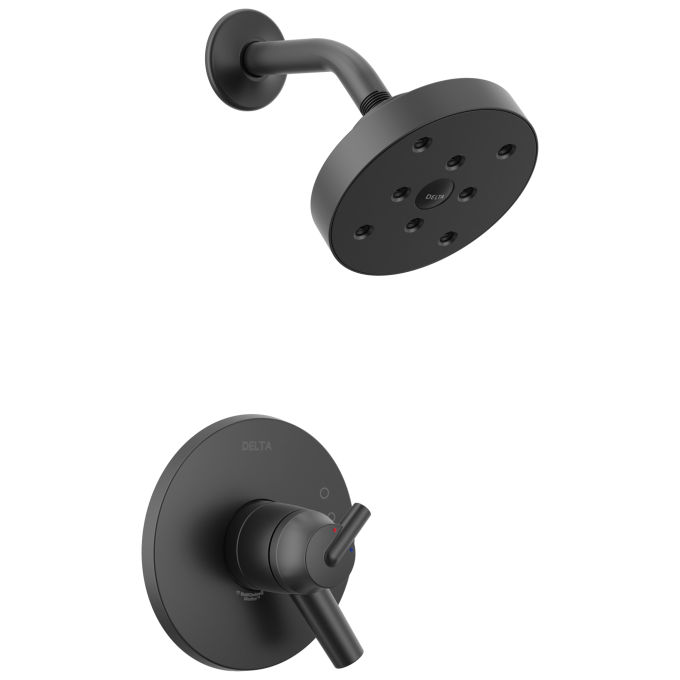 DELTA Trinsic Monitor 17 Series H2OKINETIC Shower Trim — Matte Black
