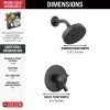DELTA Trinsic Monitor 17 Series H2OKINETIC Shower Trim — Matte Black