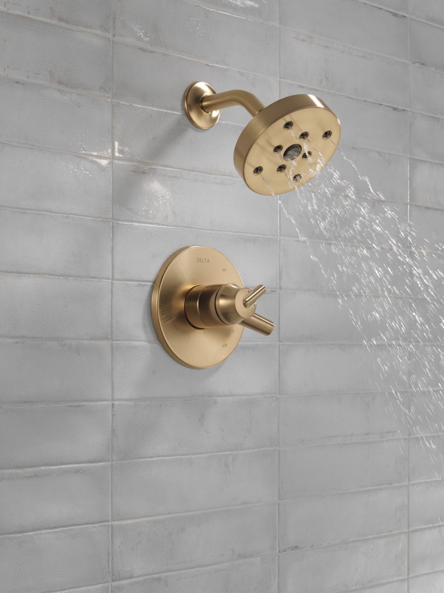 DELTA Trinsic Monitor 17 Series H2OKINETIC Shower Trim — Champagne Bronze