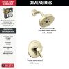 DELTA Trinsic Monitor 17 Series H2OKINETIC Shower Trim — Polished Nickel