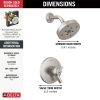 DELTA Trinsic Monitor 17 Series H2OKINETIC Shower Trim — Stainless