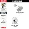 DELTA Trinsic Monitor 17 Series H2OKINETIC Shower Trim — Chrome