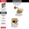 DELTA Ashlyn Monitor 17 Series Shower Trim — Champagne Bronze