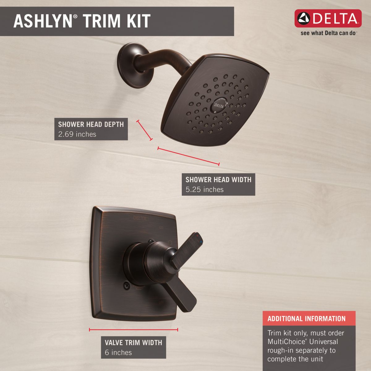 DELTA Ashlyn Monitor 17 Series Shower Trim — Venetian Bronze