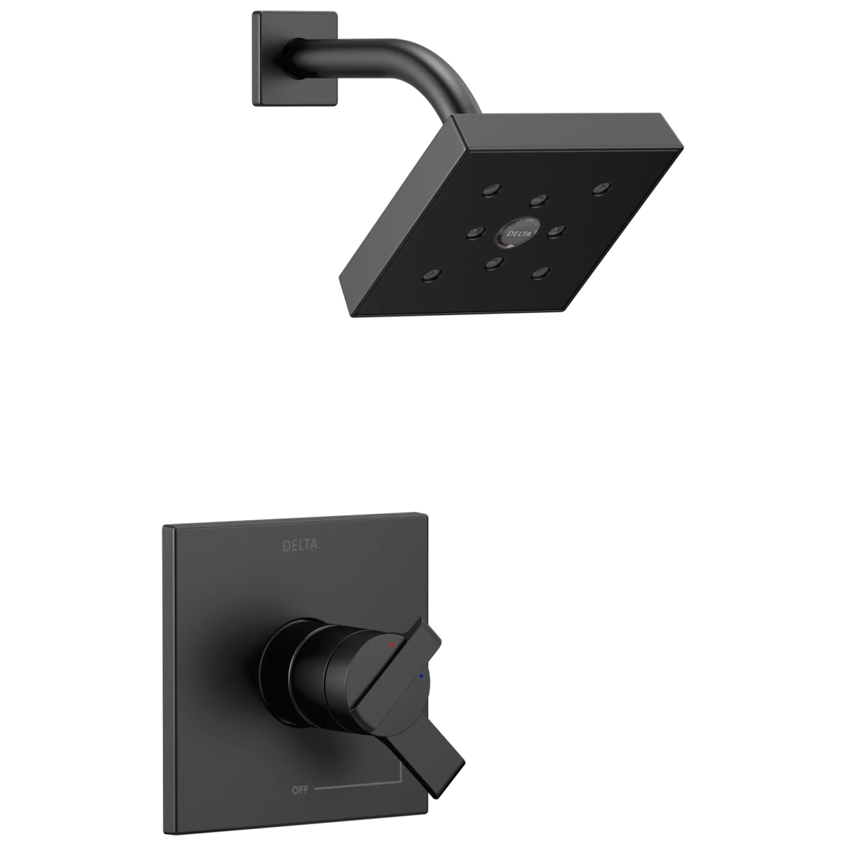 DELTA Ara Monitor 17 Series H2OKINETIC Shower Trim — Matte Black